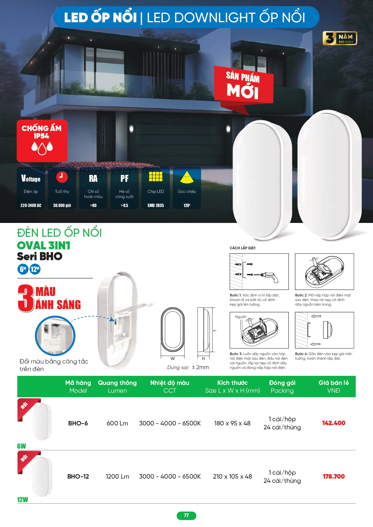 Bảng giá đèn LED MPE 2026